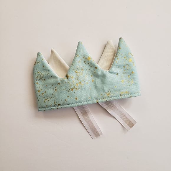 NEW Handmade Gold Fabric Kids Birthday  Crown - Picture 7 of 10